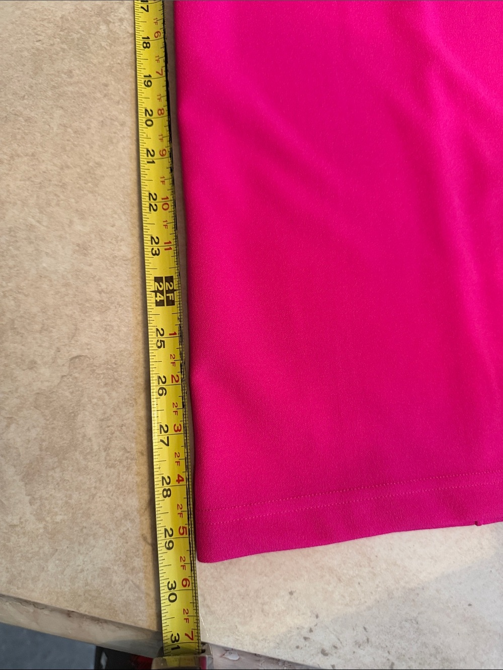 Women’s  Hot Pink Pull-On Knit Pants, no wrinkle, XL View 5